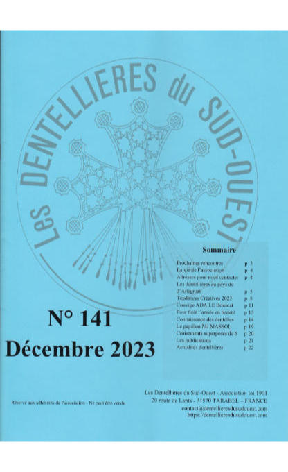 Les Dentellières du Sud-Ouest, no. 141, Décembre 2023
